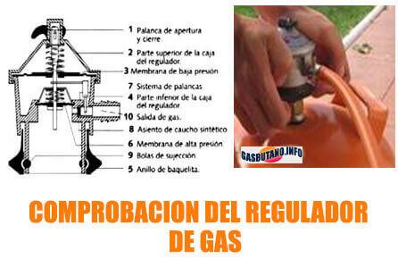 comprobación del regulador de gas